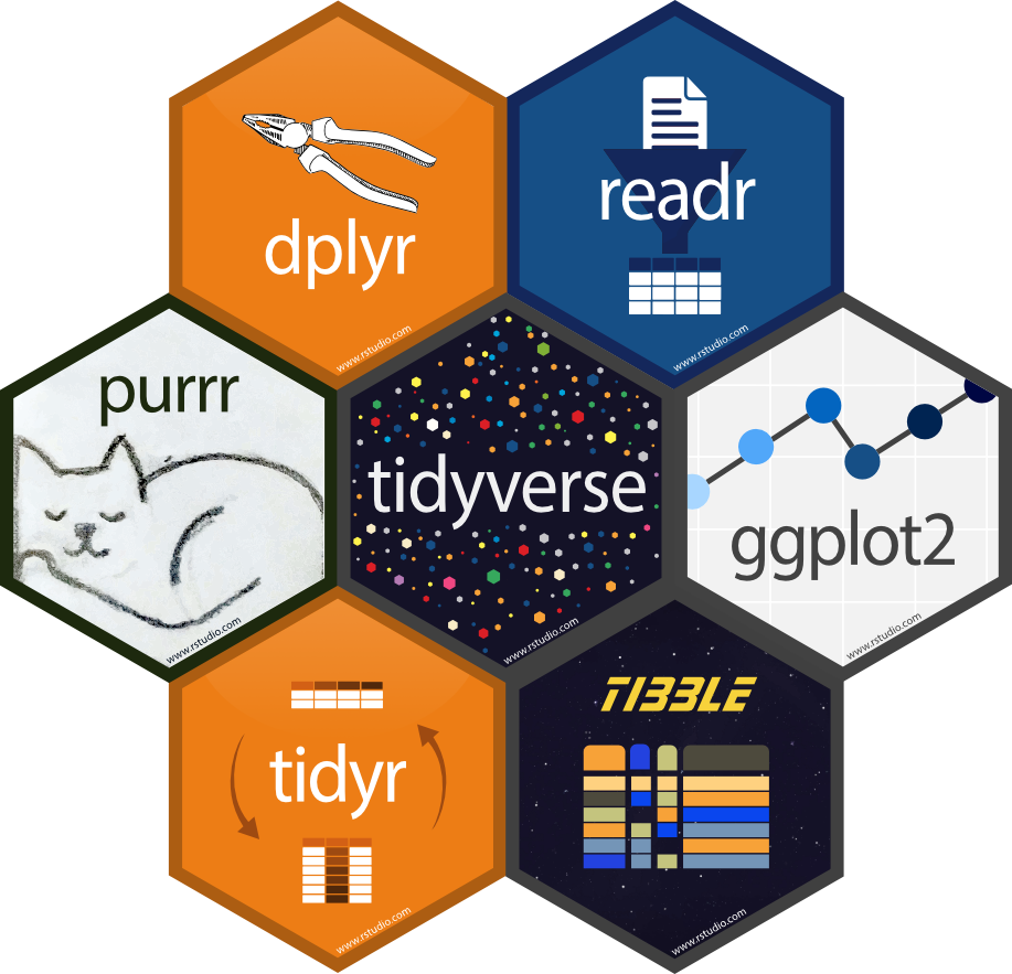 Most common tidyverse packages
